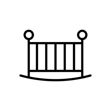 beşik vektörü ince çizgi simgesi