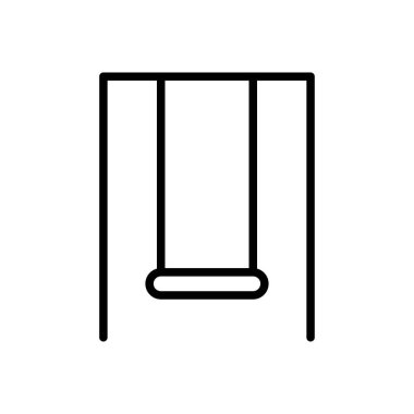 park vektörü ince çizgi simgesi