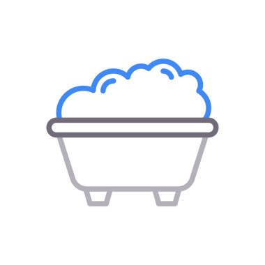 banyo vektörü renk çizgisi simgesi