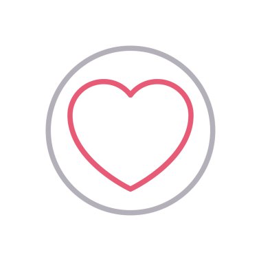 aşk vektörü renk çizgisi simgesi