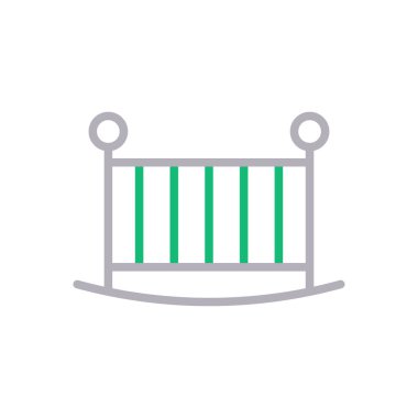 beşik vektör renk çizgisi simgesi