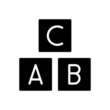 blok vektör düz simgesi