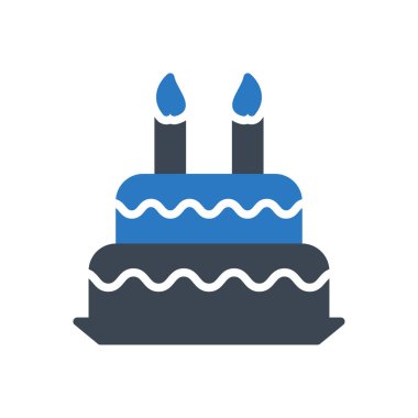 doğum günü vektörü renk simgesi