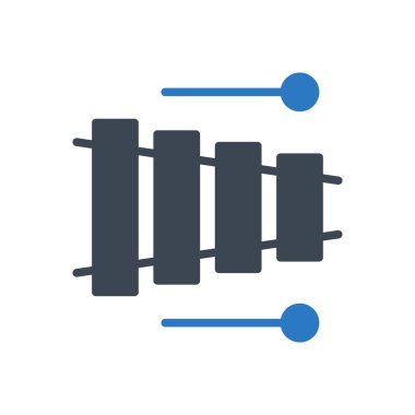 müzik vektörü renk simgesi