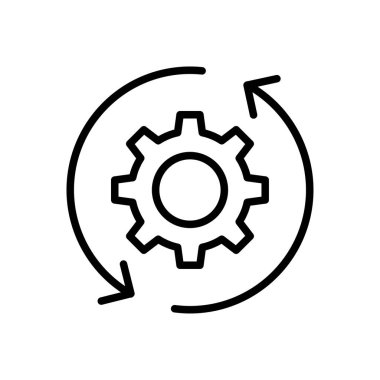 Geliştirme vektörü ince çizgi simgesi