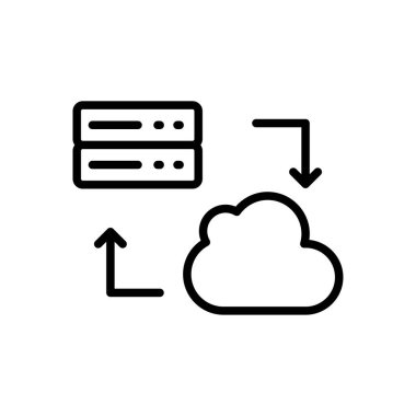 dosya paylaşım vektörü ince çizgi simgesi