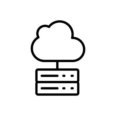 sunucu vektörü ince çizgi simgesi