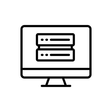 çevrimiçi vektör ince çizgi simgesi