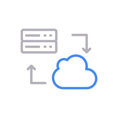 dosya paylaşım vektörü renk çizgisi simgesi
