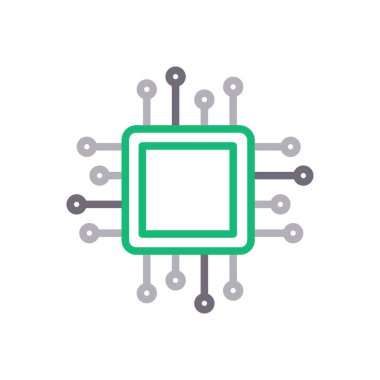 çip vektör renk çizgisi simgesi