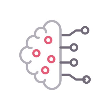 hesaplama vektörü renk çizgisi simgesi