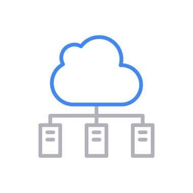 sunucu vektör renk çizgisi simgesi