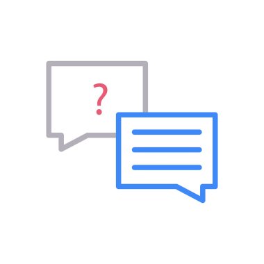 yardımcı vektör renk çizgisi simgesi