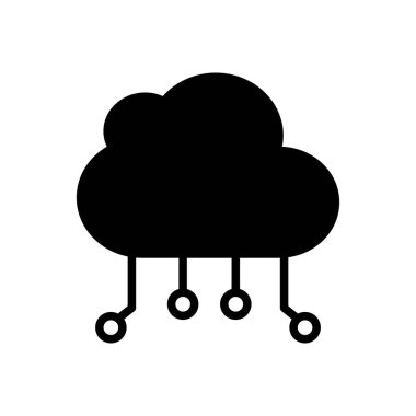 hesaplama vektörü glyph düz simgesi