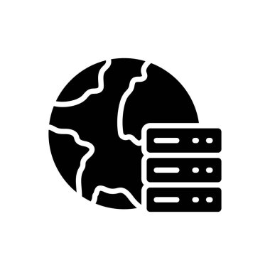 veritabanı vektör düz simgesi