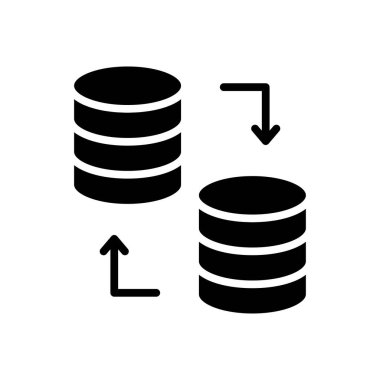 veri aktarım vektörü düz simge