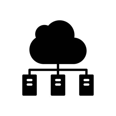 sunucu vektörü düz simgesi