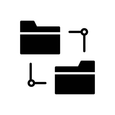dizin vektörü glyph düz simgesi