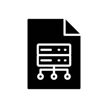 dosya vektörü glyph düz simgesi