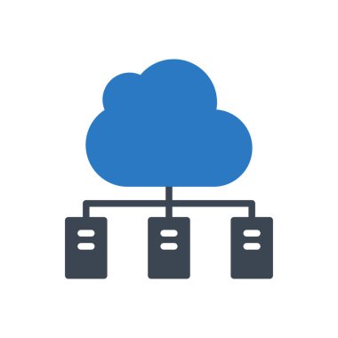 sunucu vektör renk simgesi