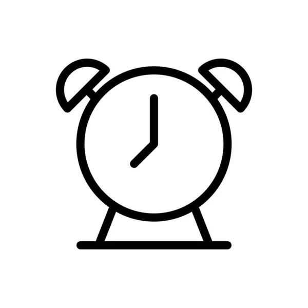 Reloj Vector Delgada Línea Icono — Vector de stock