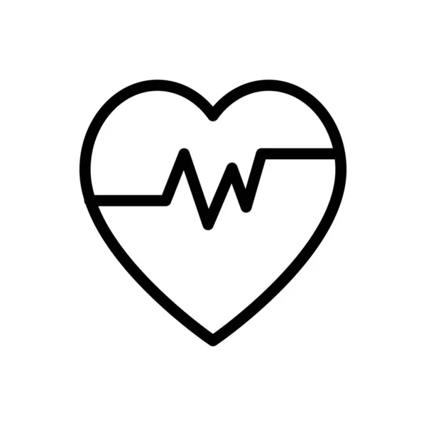 Heart Vector Thin Line Icon — Stock Vector