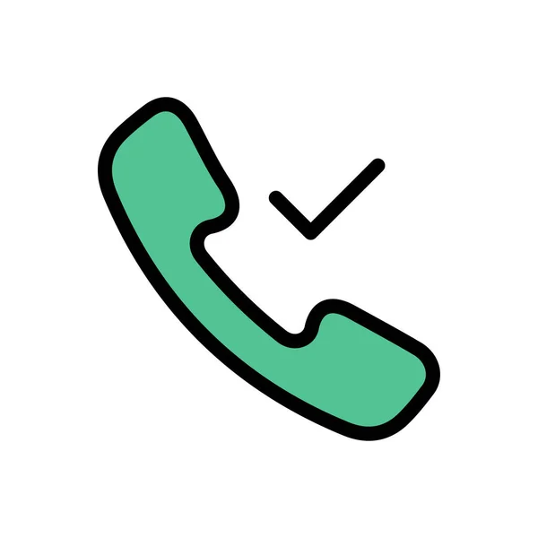 Telefon Vektor Flache Farbe Symbol — Stockvektor