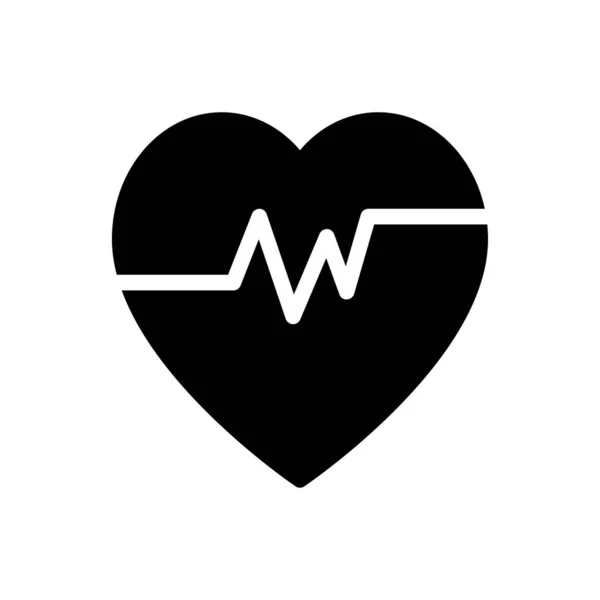 Heart Vector Glyph Flat Icon — Stock Vector