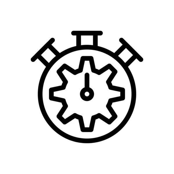 Deadline Vector Dunne Lijn Pictogram — Stockvector