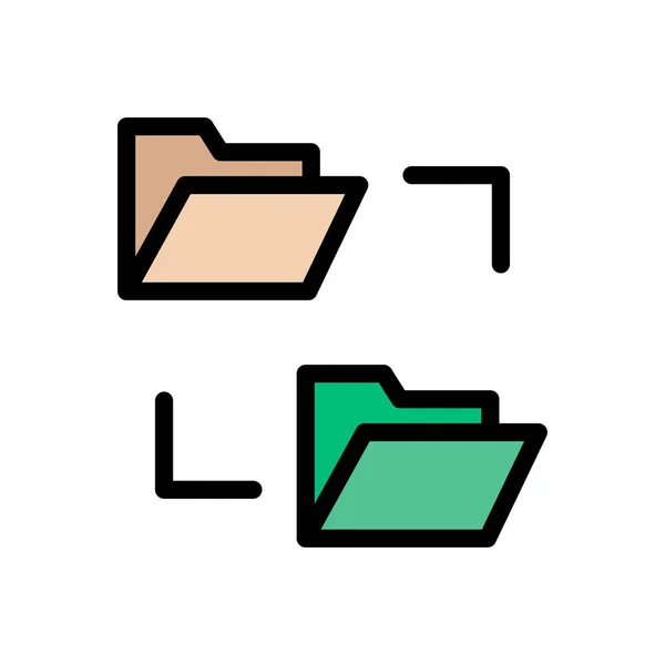 Vector Transferencia Datos Icono Color Plano — Archivo Imágenes Vectoriales