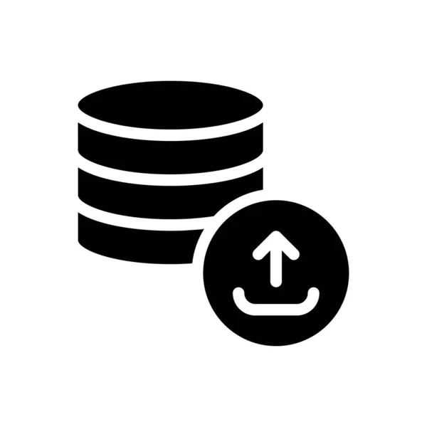 Datenbank Vektor Glyphen Flaches Symbol — Stockvektor
