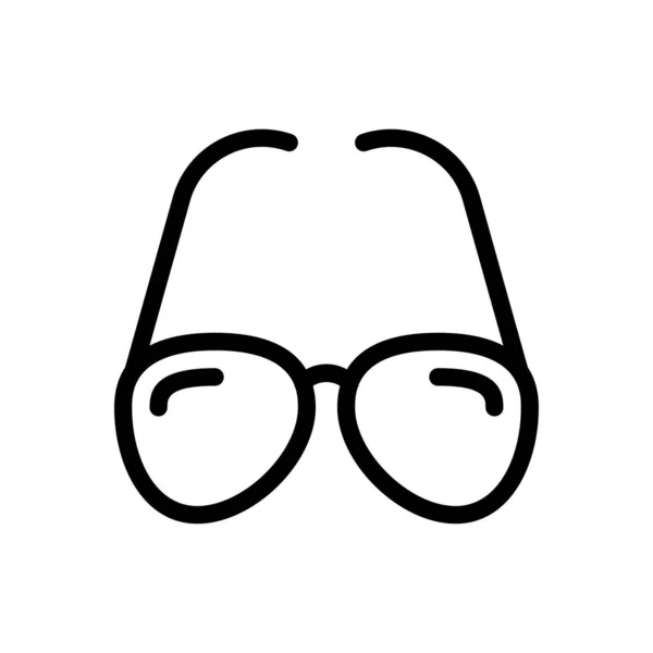 Gafas Vector Delgada Línea Icono — Archivo Imágenes Vectoriales