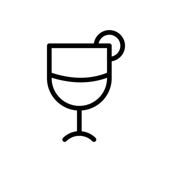 Bebida Vector Delgada Línea Icono — Archivo Imágenes Vectoriales