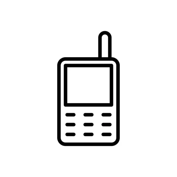 Mobiel Vector Dunne Lijn Pictogram — Stockvector