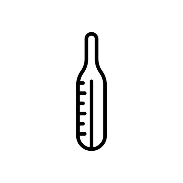 Temperatuur Vector Dunne Lijn Pictogram — Stockvector