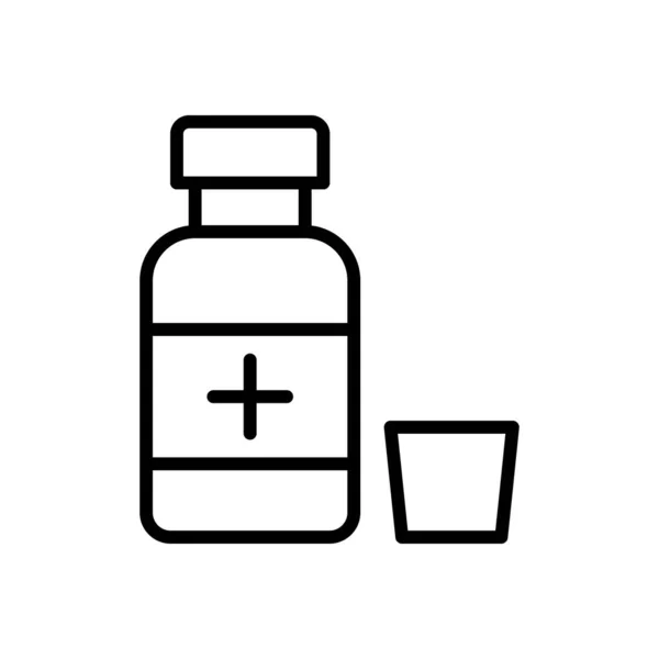 Dosis Vector Dunne Lijn Pictogram — Stockvector