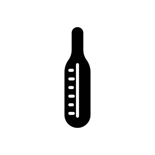 Temperatuur Vector Glyph Platte Pictogram — Stockvector