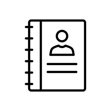 telefon rehberi vektörü ince çizgi simgesi