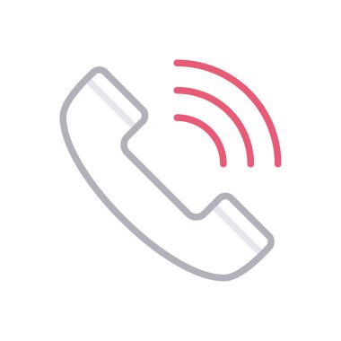 telefon vektörü renk çizgisi simgesi