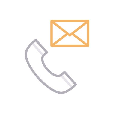 telefon vektörü renk çizgisi simgesi
