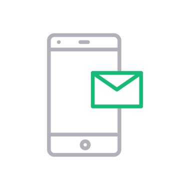 ileti vektör renk çizgisi simgesi