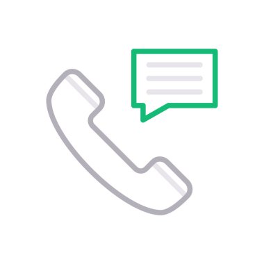 telefon vektörü renk çizgisi simgesi