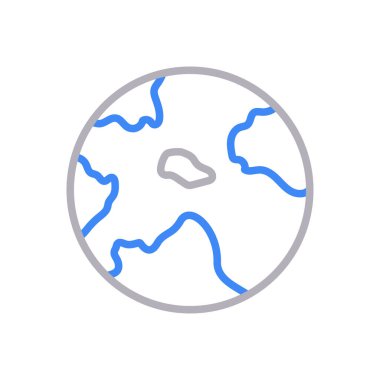 toprak vektör renk çizgisi simgesi