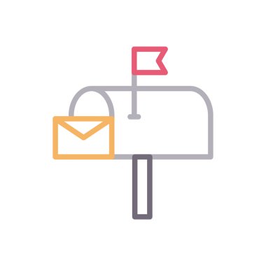 zarf vektör renk çizgisi simgesi