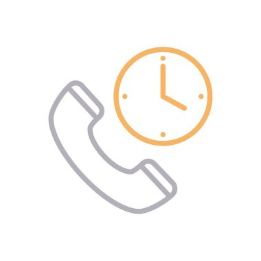 telefon vektörü renk çizgisi simgesi