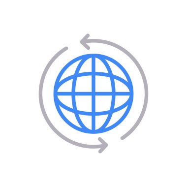 internet vektör renk çizgisi simgesi