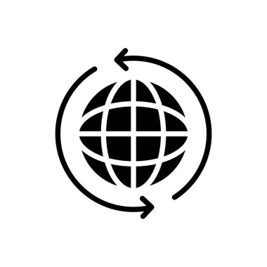 İnternet vektör simgesi düz simgesi