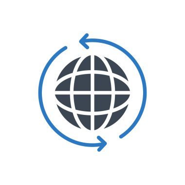 İnternet vektör renk simgesi