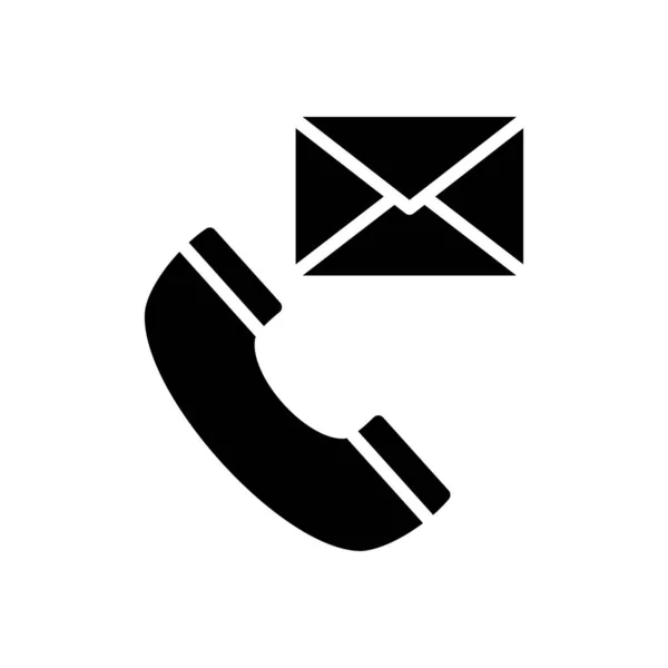 Telefon Vektor Glyphen Flaches Symbol — Stockvektor