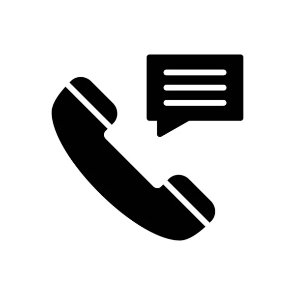 Telefoon Vector Glyph Platte Pictogram — Stockvector